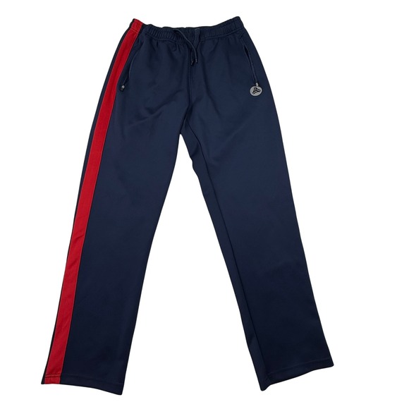 Anotwener Other - Anotwener Mens Track Pants Navy Blue Red Side Stripe Zipper Pockets 2XL